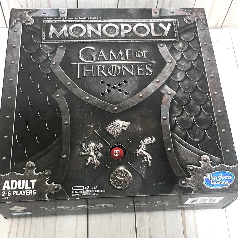 2018 Monopoly Game of Thrones Edition Board Game Collectors Sound COMPLETE Open